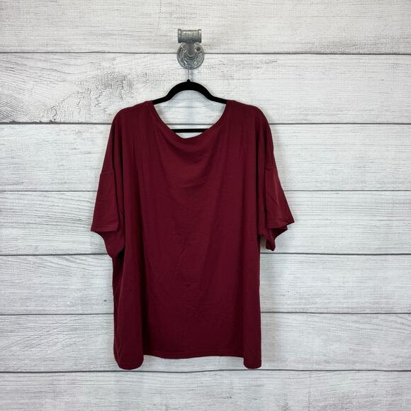 Impressions Plus Size Maroon "Classy Until Kickoff" Sequin Football Top Size 2X - Picture 9 of 9